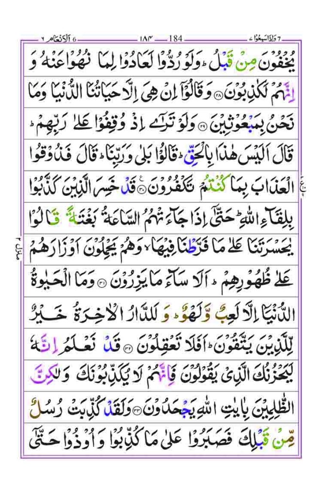 Surah Al Anam Page 6