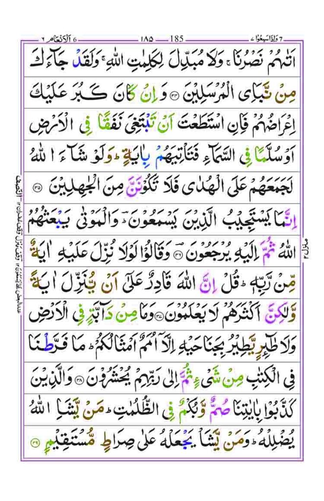 Surah Al Anam Page 7