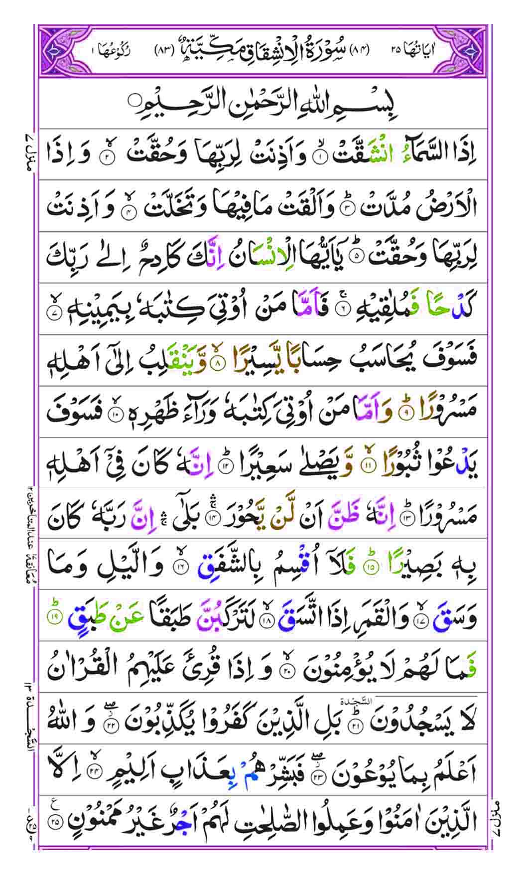 Surah-Al-Inshiqaq